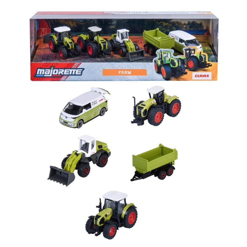 Majorette Classic Farm Vehicles 5pcs Metal Travel Toys Car Gift Idea for 3yrs+