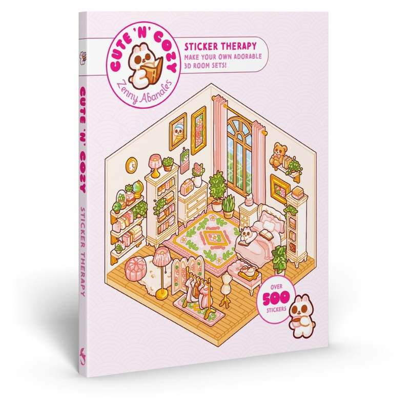 Cute N Cozy Sticker Therapy Sticker Activity Book with 500 Reusable Stickers (Paperback) by Zenny Abanales Travel Toys