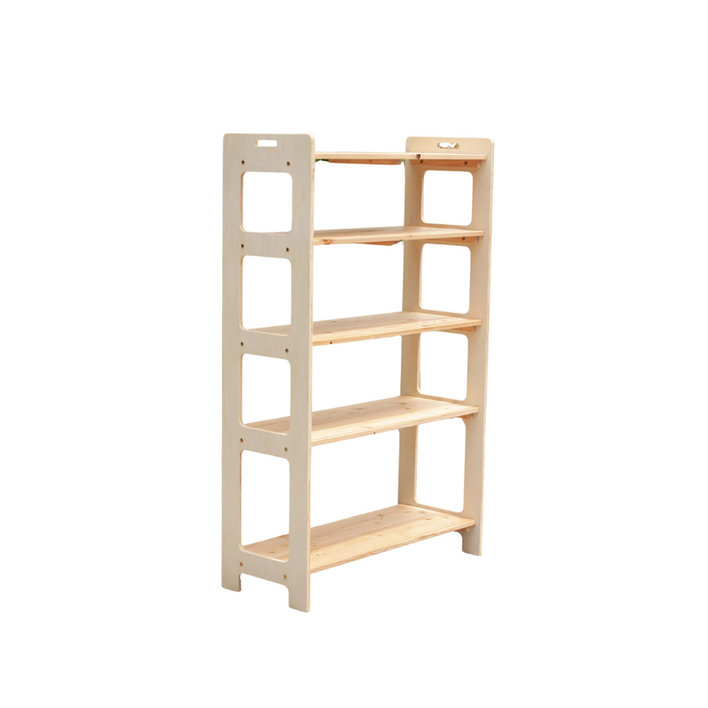 Qtoys Solid Bookshelf Tall 5 Tiers Best for Storage and display Toys and Learning Resources 93cm(W) x 150cm(H) (Furniture Shipping)