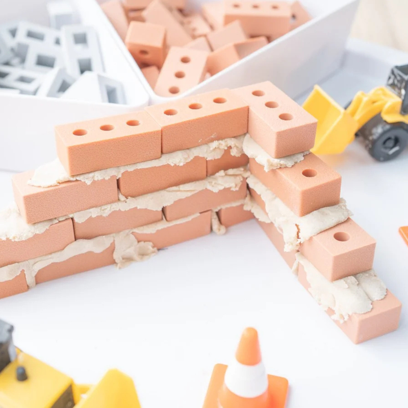 Inspire My Play Silicone Mini Bricks 25pcs Set Construction 2yrs+