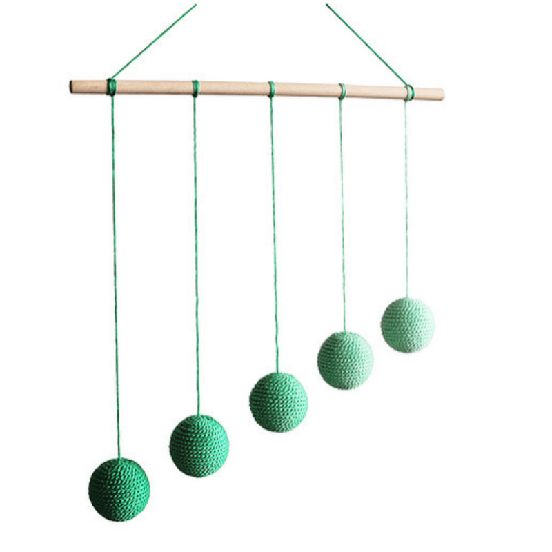 Montessori Mobile Gobbi Crochet Green 3rd of the 4 Essential Montessori Mobiles Baby Gifts Idea 0m+