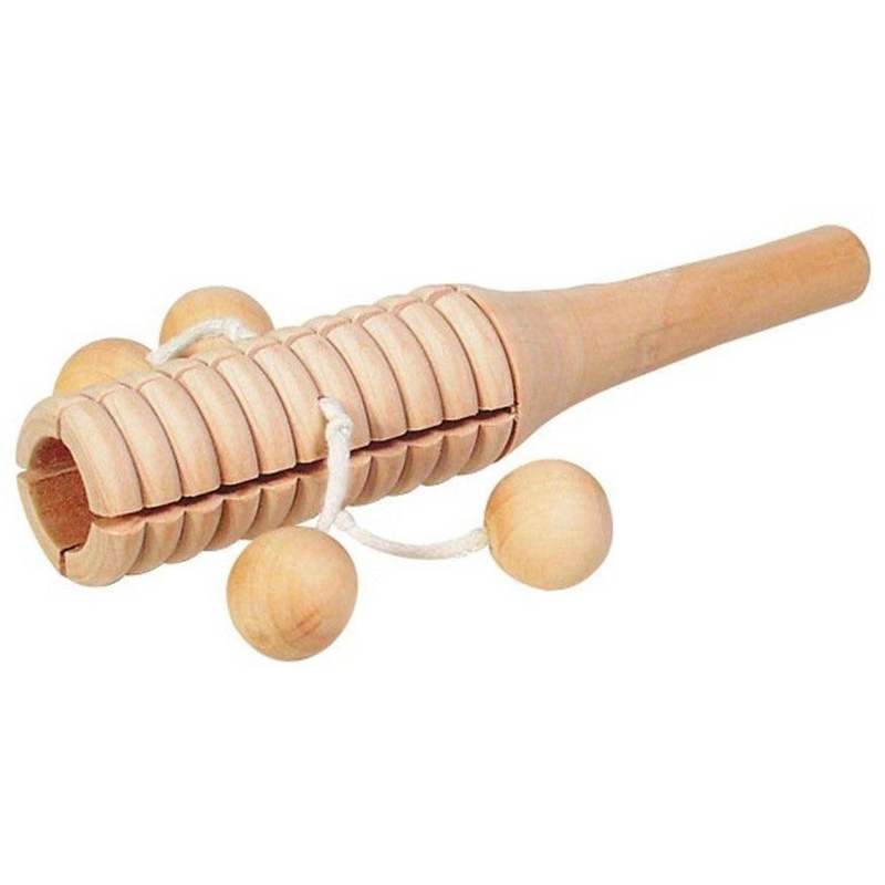 Goki Tone Block with 4 Wooden Balls Musical Intruments for Kids 3yrs+