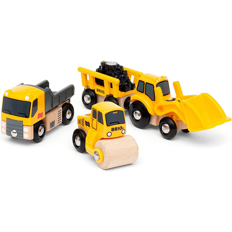 BRIO Construction Vehicles Wooden Toy Car Trio 5pcs Best Seller 3yrs+