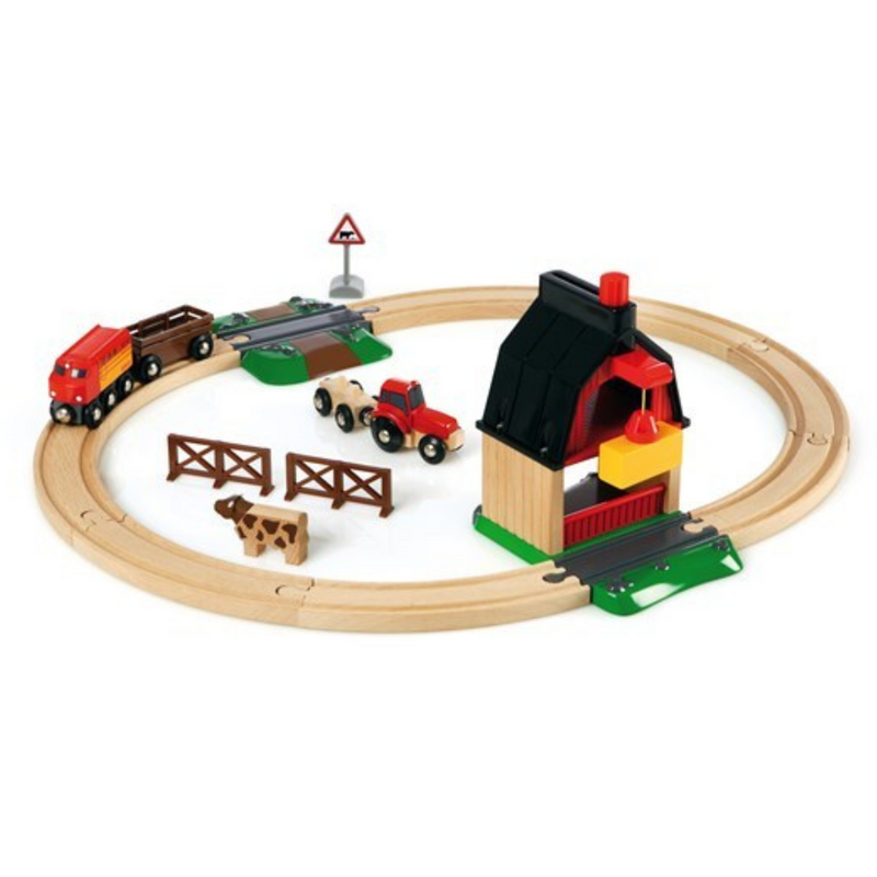 BRIO Farm Railway Set 20pcs Best Seller 3yrs+