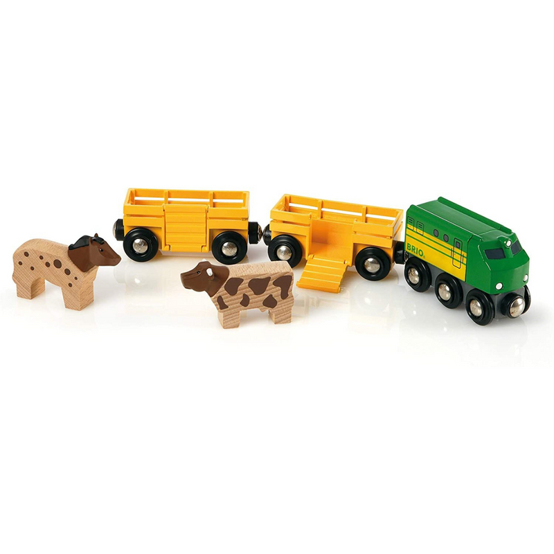 BRIO Farm Train 5pcs Farm Animal Toys 3yrs+