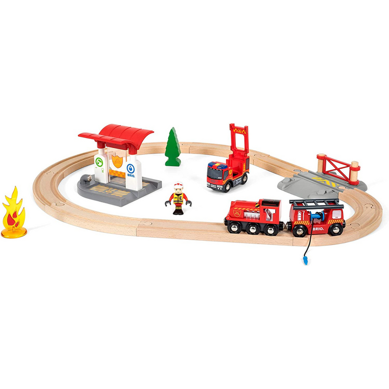 BRIO Firefighter 18 Pieces Set With Sound and Light Best Seller 3yrs+
