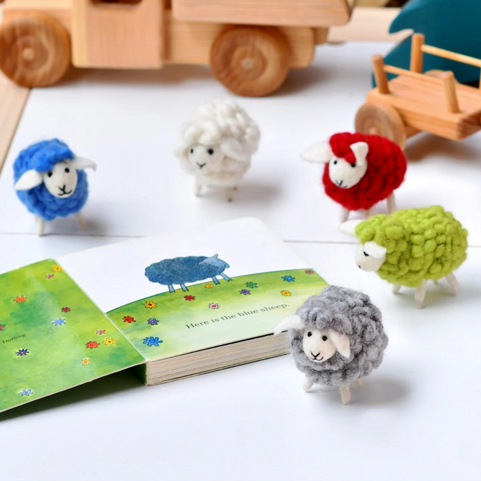 Tara Treasures Felt Sheep Toys Set of 5