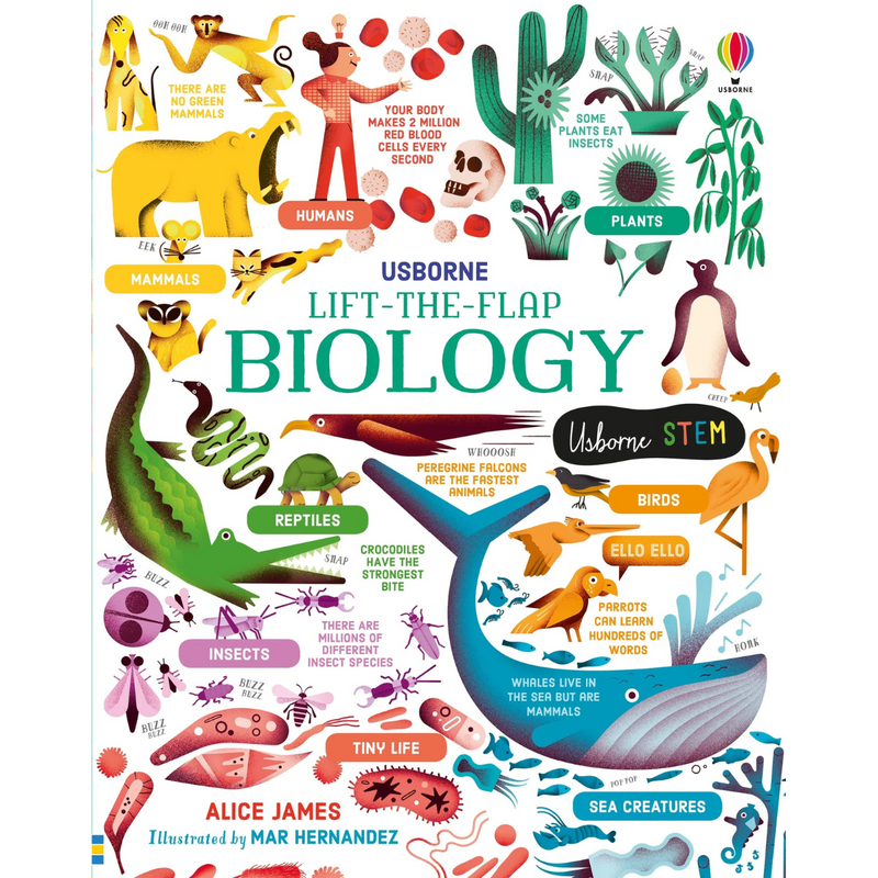 Lift-the-Flap Biology (Board Book) Science STEM Book Kids Book