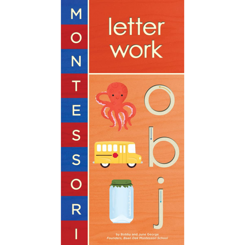 Montessori Letter Work (Board Book) Early Literacy Cognitive Language Phonics Kids Book