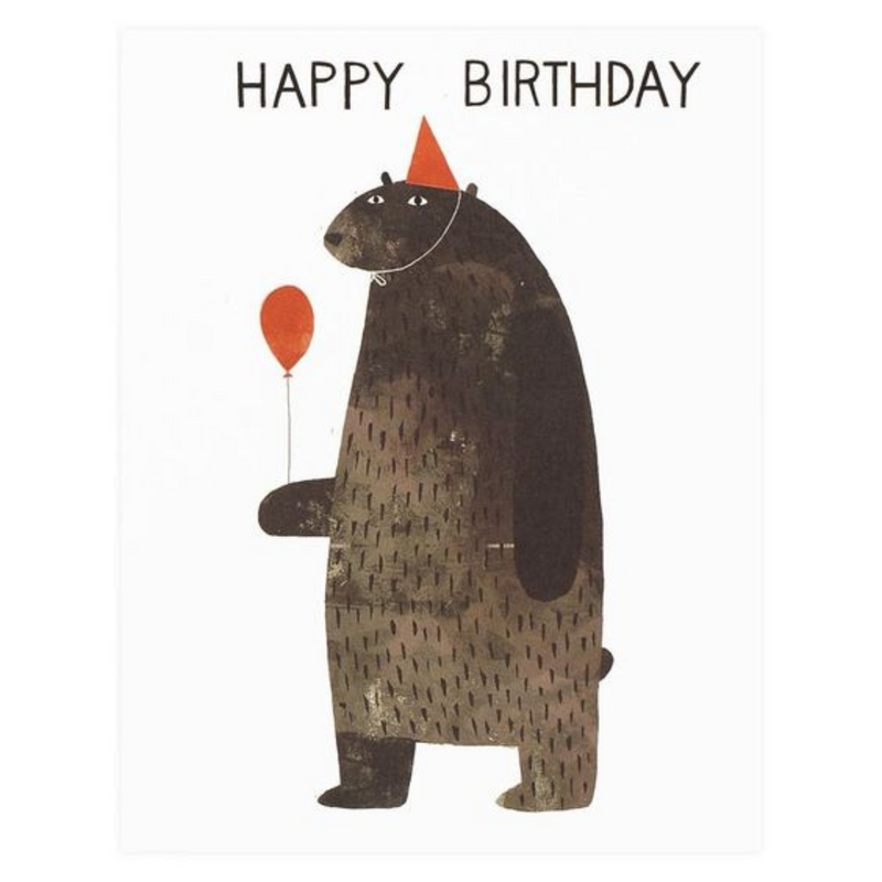 Party Bear Kids Birthday Card By Red Cap Cards