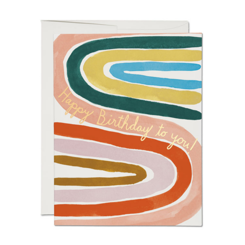 Foil Kids Birthday Card - Perfect Rainbow By Red Cap Cards