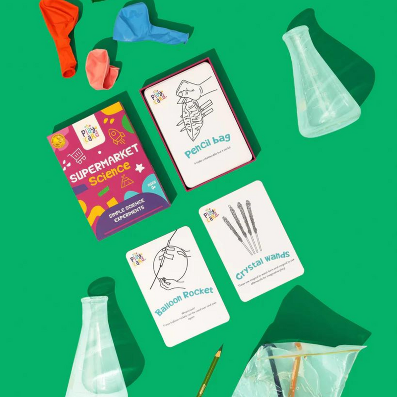 The Play Card Co Supermarket Science Experiments Play Ideas Card 3yrs+