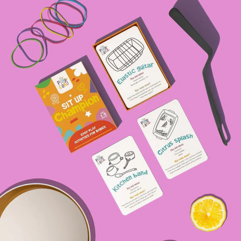 The Play Card Co The Sit Up Champion Play Ideas Card Best Seller 6-12 months