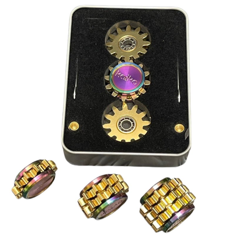 Kaiko Fidget Spinner Trinity Mega Cog DIY Kit Oil Slick Fidget Travel Toys Sensory Toys 5yrs+