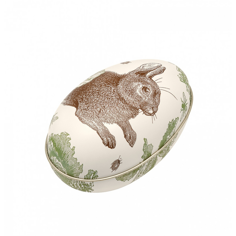 Rabbit & Cabbage Easter Egg Shape Tins 11cm x 6.5cm