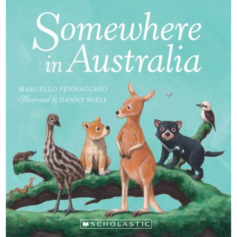 Somewhere In Australia by Marcello Pennacchio (Board Book) Australian Animals Kids Book
