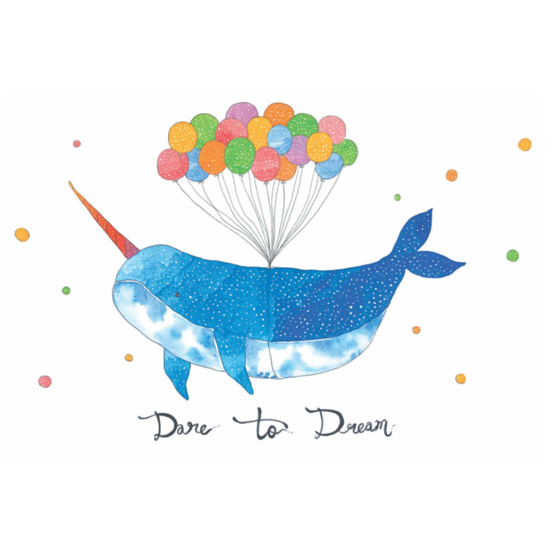 Dare to Dream Greeting Card by Enjoy Sü Kids Birthday Card Ocean Theme