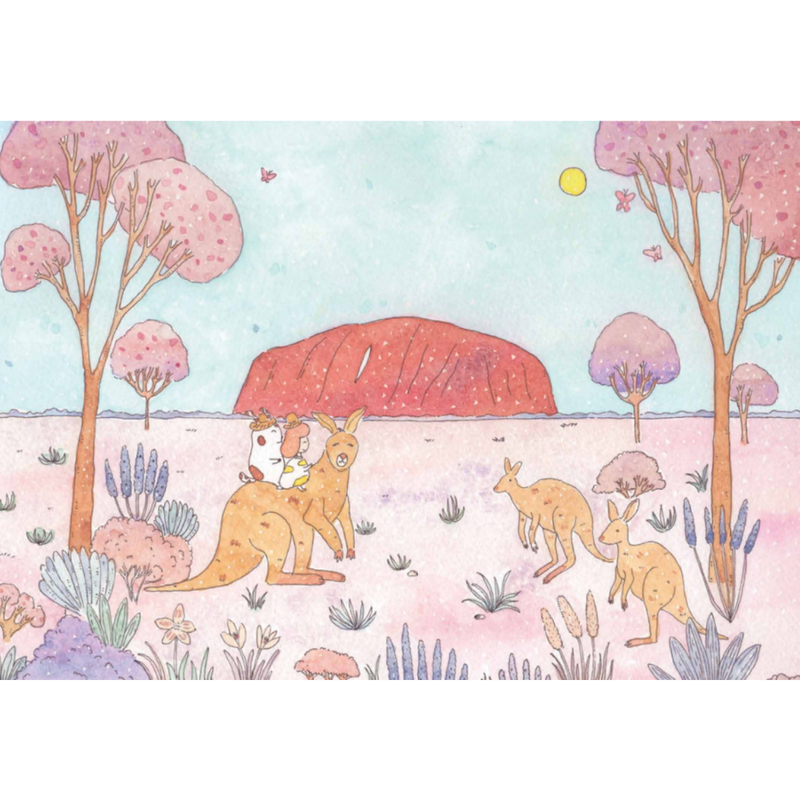 Uluru Greeting Card by Enjoy Sü Australia Theme