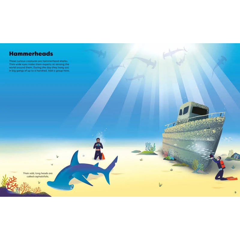 Big Sticker Activity Book of Sharks (Paperback) by Alice James Ocean Animal Theme Travel Toys