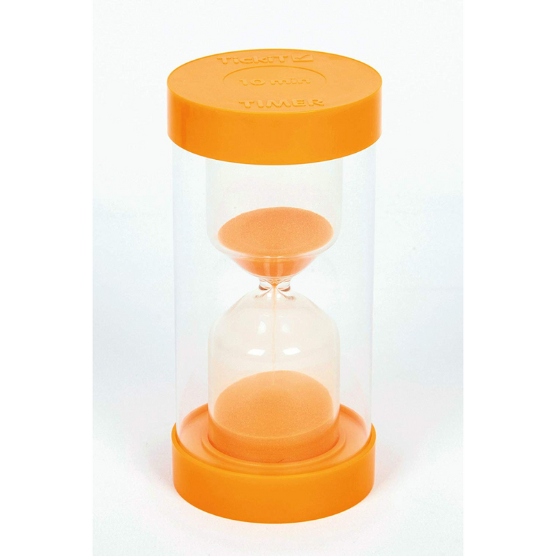 Large Sand Timer 10 Minutes Orange Montessori Practical Life Materials Early Math Cognitive STEM Sensory Toys