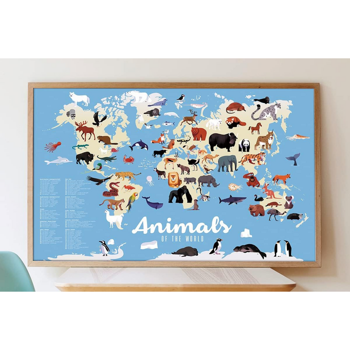 Animals Educational Poster and Stickers by Poppik 5yrs+