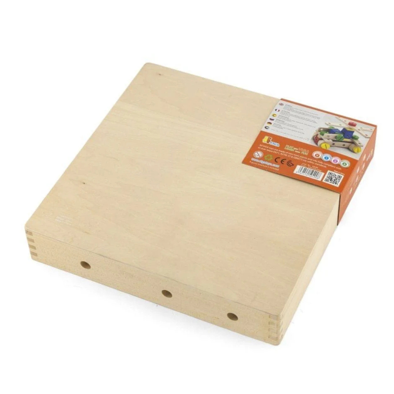 Viga Toys Wooden Construction Set 53pcs Building Kit Motor Skills Developmental Toys School Range 3yrs+