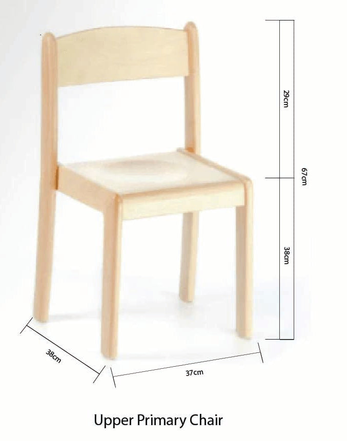 Montessori Furniture Upper Primary Kids CHAIR (8yrs+) Beechwood 38cm(H) Best Seller Kids Furniture (Heavy Shipping)