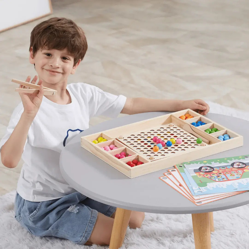 Viga Toys Wooden Catch and Match Game Fine Motor Skills Developmental Wooden Toys School Range 3yrs+