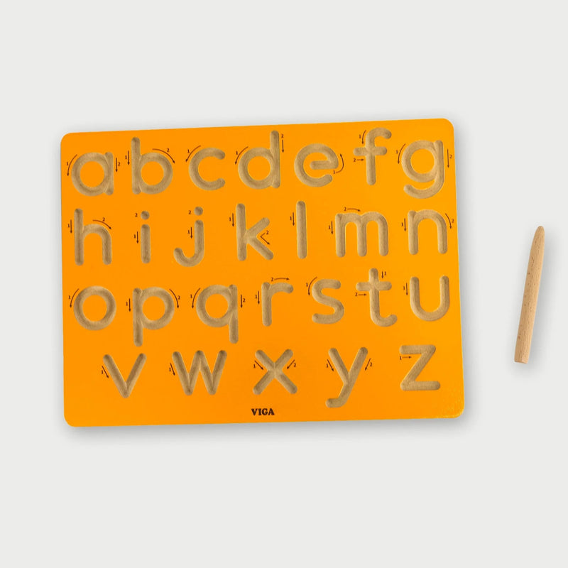 Viga Toys Wooden Lowercase Letters Tracing Writing Board Early Literacy Cognitive Language Developmental Toys for 3yrs+