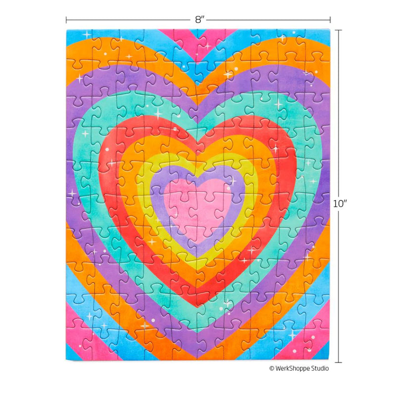 WerkShoppe Snax Velvet Heart 100pc Jigsaw Puzzle Travel Toys 6yrs+