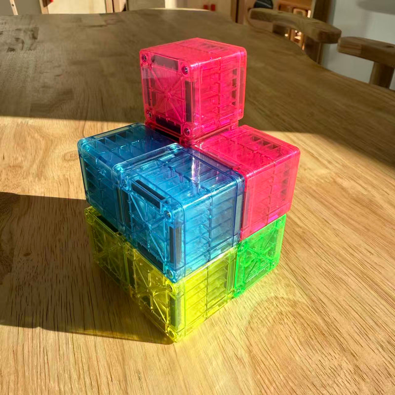 Magna Tiles MicroMAGS Cubes 9pcs Travel Set Magnetic Tiles Travel Toys 2yrs+