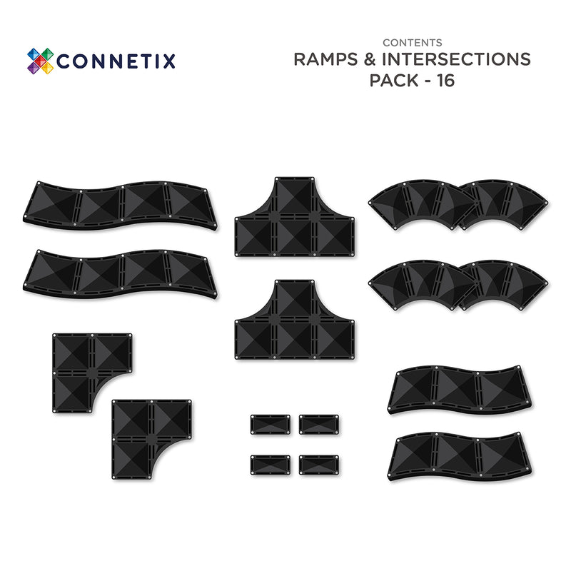 Connetix Ramps & Intersections Pack 16pc Best Seller 3yrs+