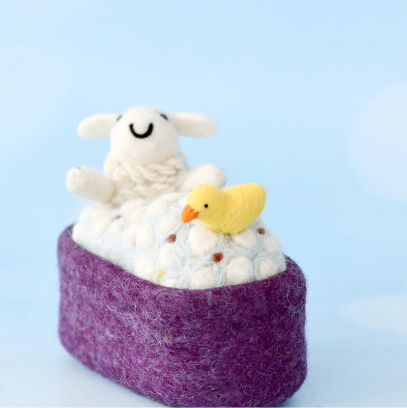 Tara Treasures Where Is The Green Sheep Bath Sheep Play Set 3pcs Pretend & Imaginative Play Felt Animals Australian Authors Classic Story 3yrs+