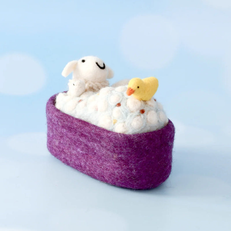 Tara Treasures Where Is The Green Sheep Bath Sheep Play Set 3pcs Pretend & Imaginative Play Felt Animals Australian Authors Classic Story 3yrs+
