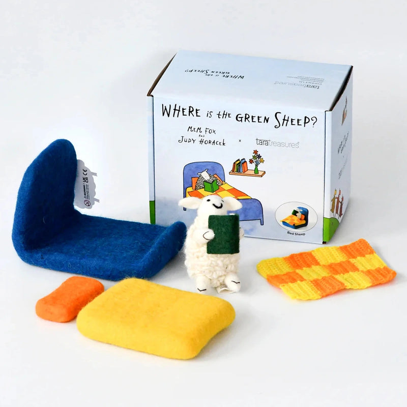 Tara Treasures Where Is The Green Sheep Bed Sheep Play Set 5pcs Pretend & Imaginative Play 3yrs+