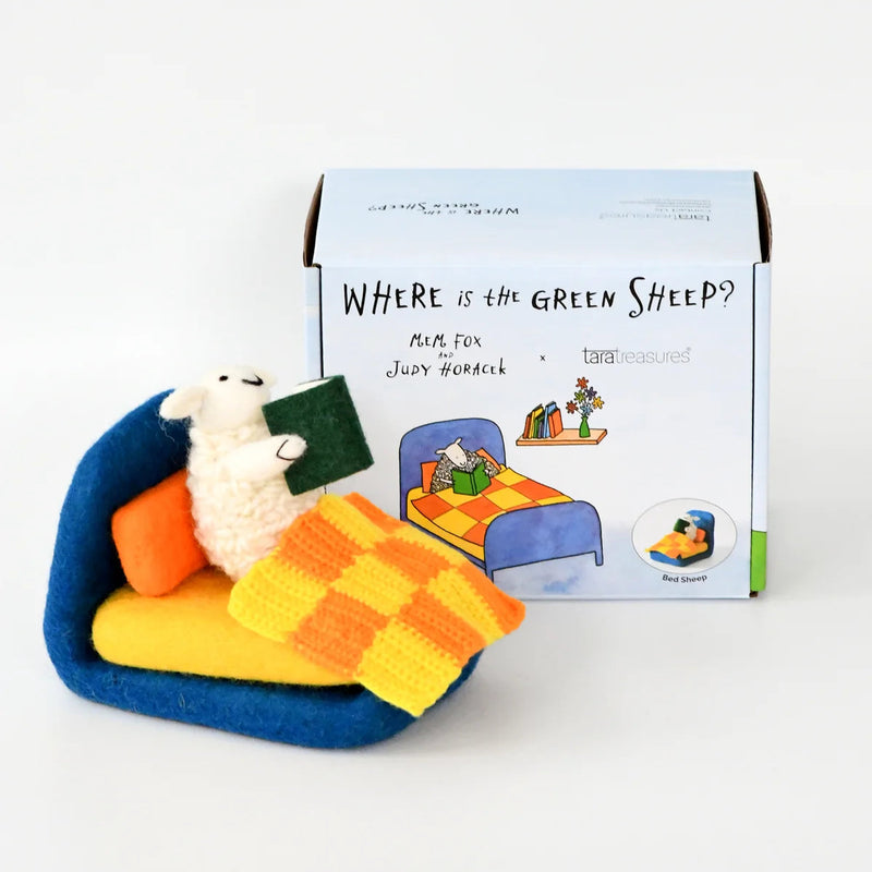 Tara Treasures Where Is The Green Sheep Bed Sheep Play Set 5pcs Pretend & Imaginative Play 3yrs+