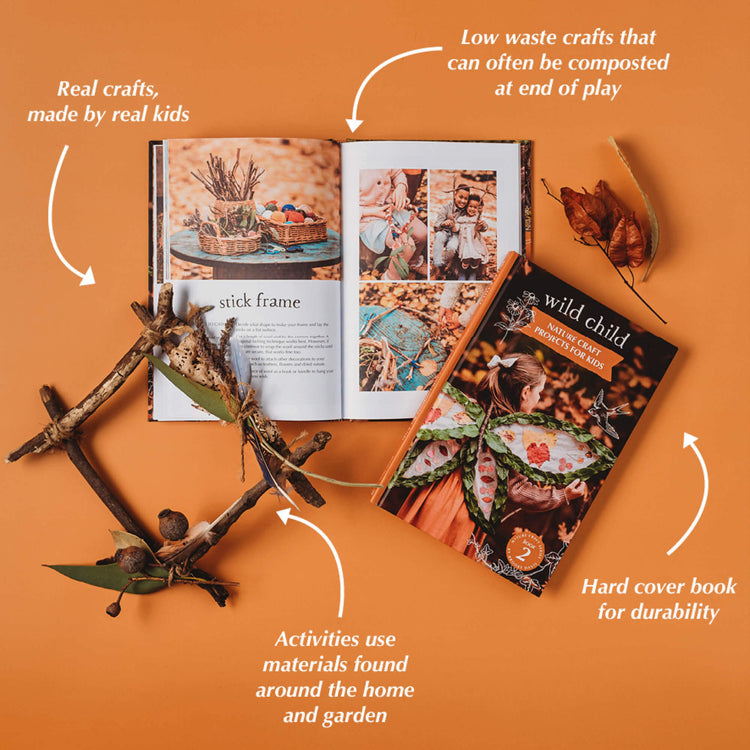 Wild Child Book Nature Craft Projects For Kids (Hardcover) Interactive Book Nature Art and craft for kids Best Seller Gifting Ideas kids book 3yrs+