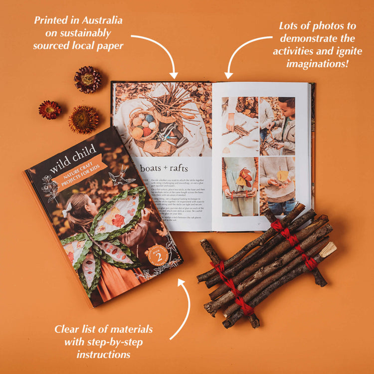 Wild Child Book Nature Craft Projects For Kids (Hardcover) Interactive Book Nature Art and craft for kids Best Seller Gifting Ideas kids book 3yrs+