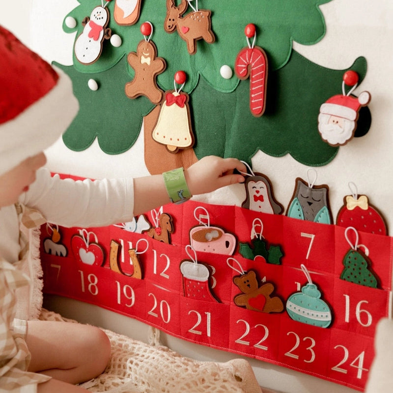 Wondertivity Felt Advent Christmas Calendar With Pouch 90x60cm Room Decor Christmas Range