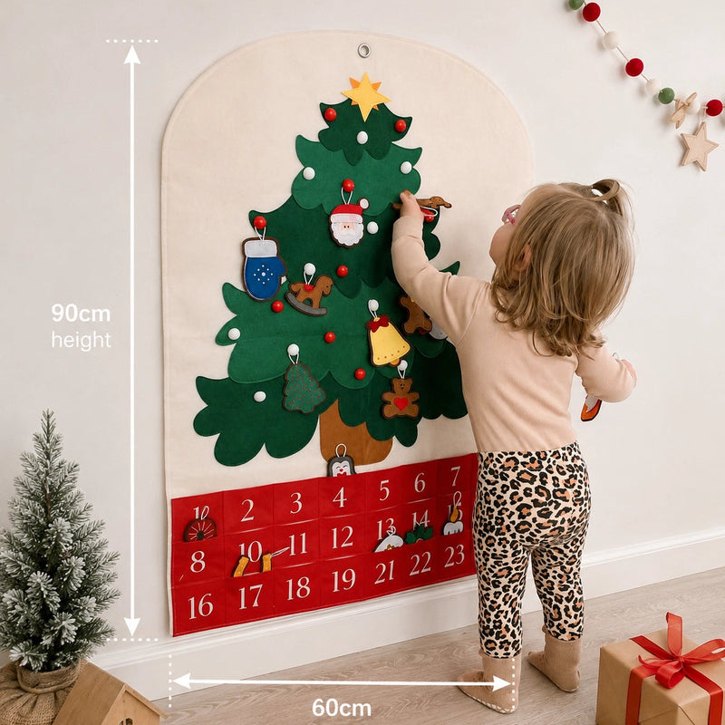 Wondertivity Felt Advent Christmas Calendar With Pouch 90x60cm Room Decor Christmas Range