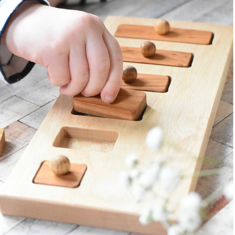 Wooden Story Montessori Long Short Wooden Puzzle Developmental Toys 18m+