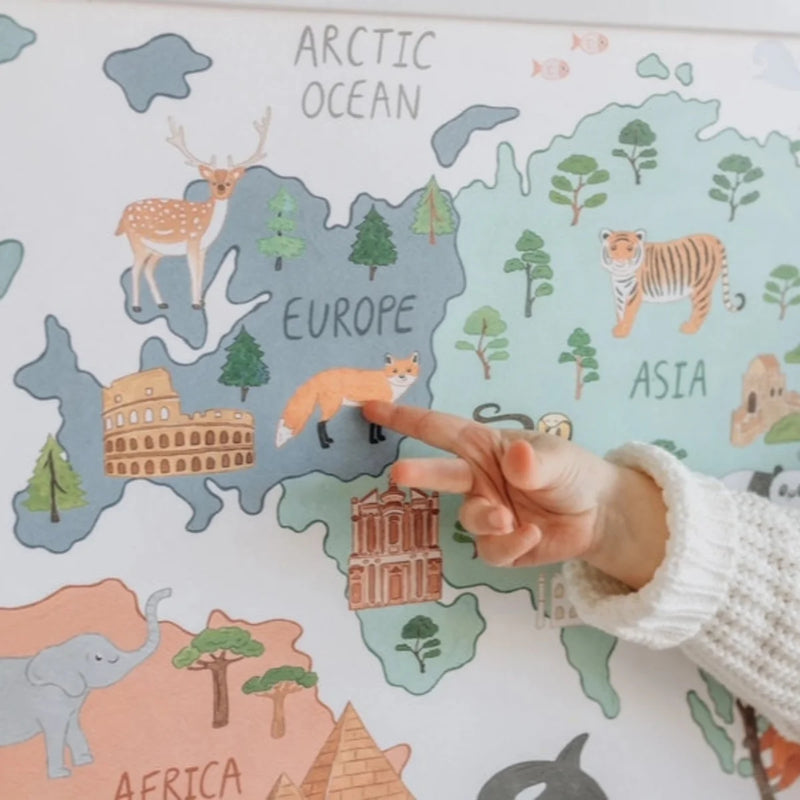 Mindful & Co World Poster World Map Print Gifting Idea 18m+