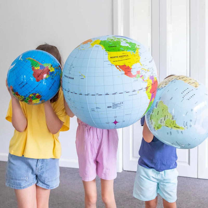 Tiger Tribe Inflatable World Globe Countries and Cities 50cm Early Science STEM Toys 4yrs+