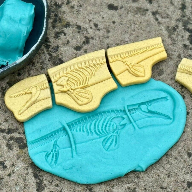 Yellow Door Dig and Discover Pliosaur and Stegosaurus Dinosaur Toys Playdough Sand Toys Sensory Toys 2yrs+