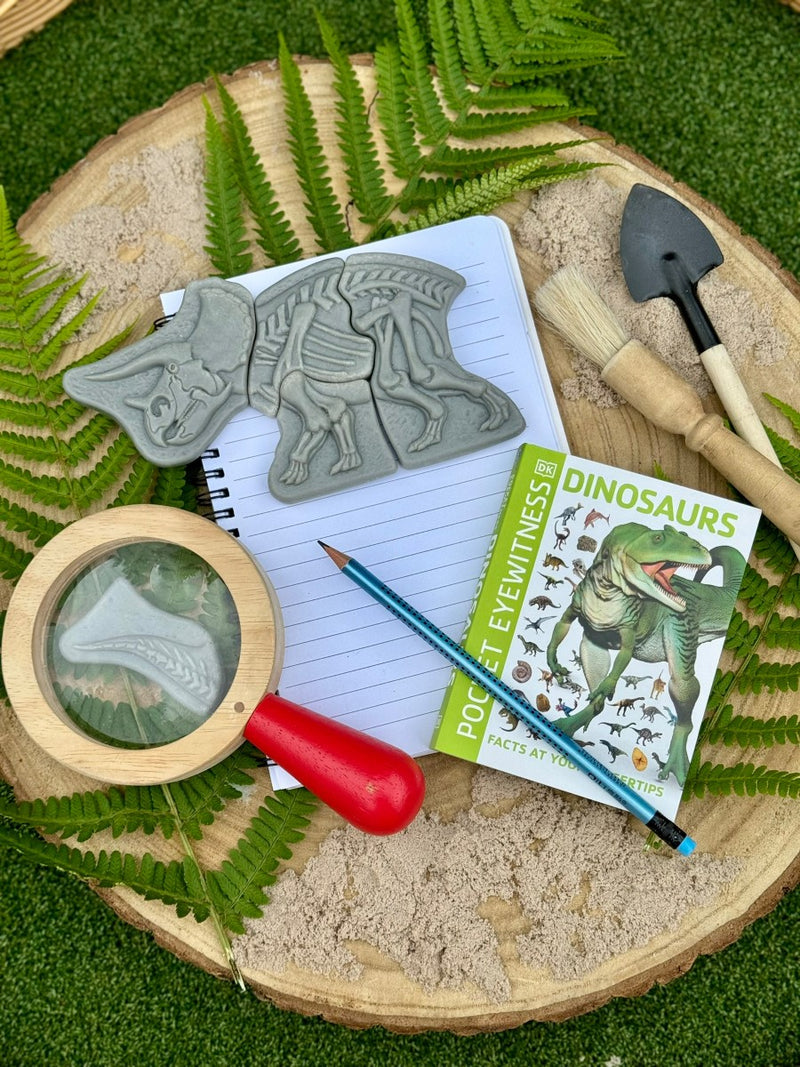 Yellow Door Dig and Discover Triceratops And Spinosaurus Dinosaur Toys Playdough Sand Toys Sensory Toys 2yrs+