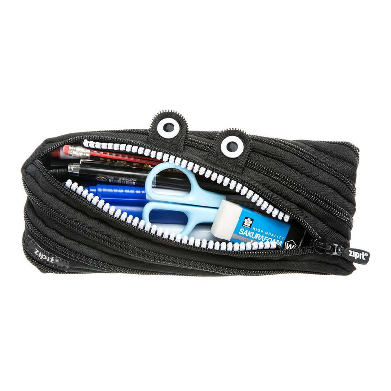 ZIPIT Monster Pencil Case Black Stationary 3yrs+
