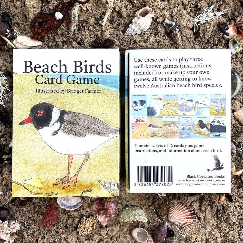 Bridget Farmer Printmaker The Beach Birds Card Games for kids Australian Animals