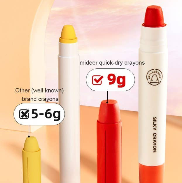 Mideer Twistable Silky Crayon 8 Colours Washable Crayons Stationary Art and craft for kids 6yrs+