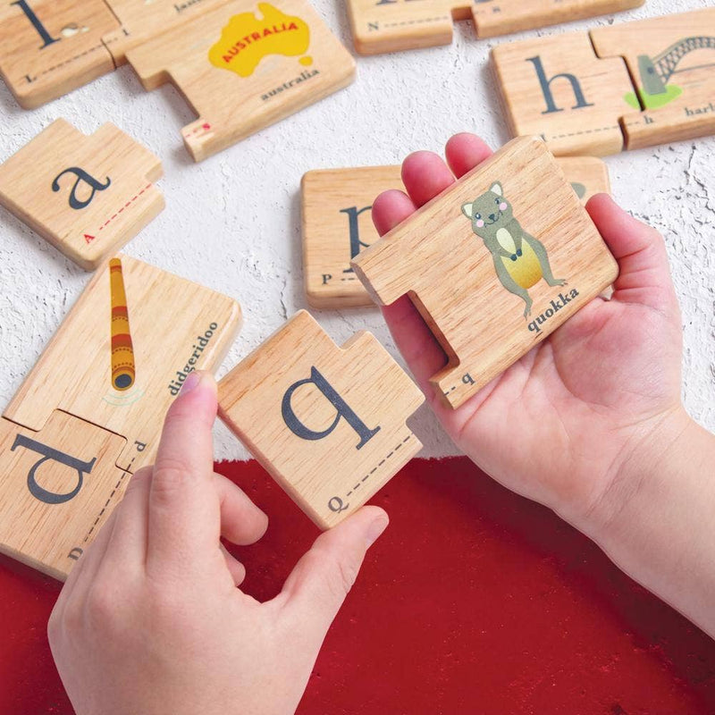 Make Me Iconic Wooden Australian Alphabet Puzzle Educational Jigsaw Toy 2yrs+