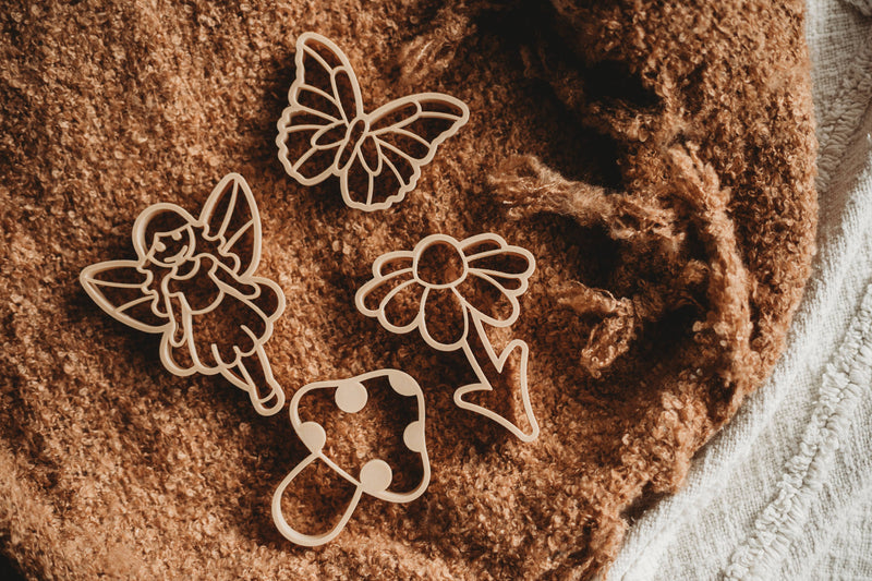 Kinfolk Pantry Fairytale Fairy Cutter Set Eco Cutter Set Playdough Sand Toys Art and craft for kids Fairy Unicorn and Castle Theme 3yrs+